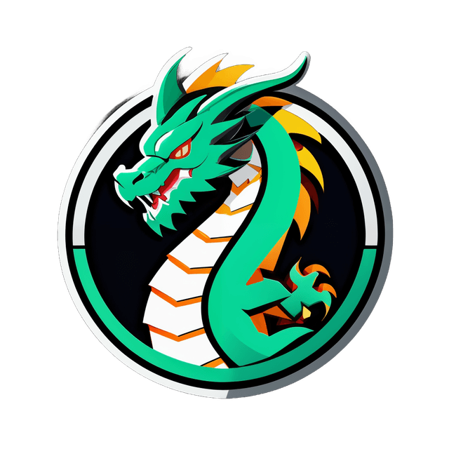 please help me generate a app logo , the app is crypt currency trade , the logo include dragon and btc element