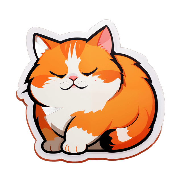 a fat, lazy, orange cat