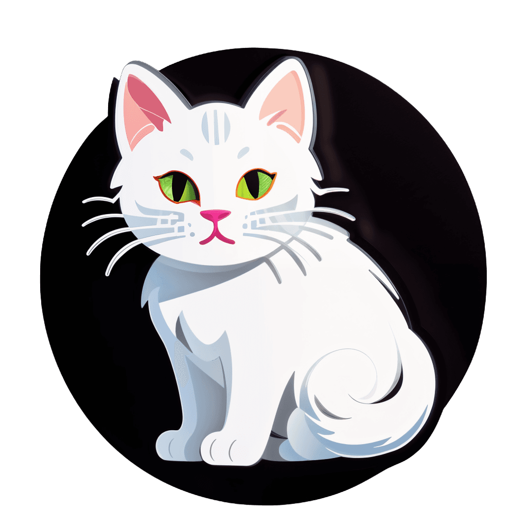 cut white cat